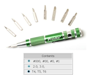 Отвертка с 9бр. накрайника SD9814 КОМПЛЕКТ